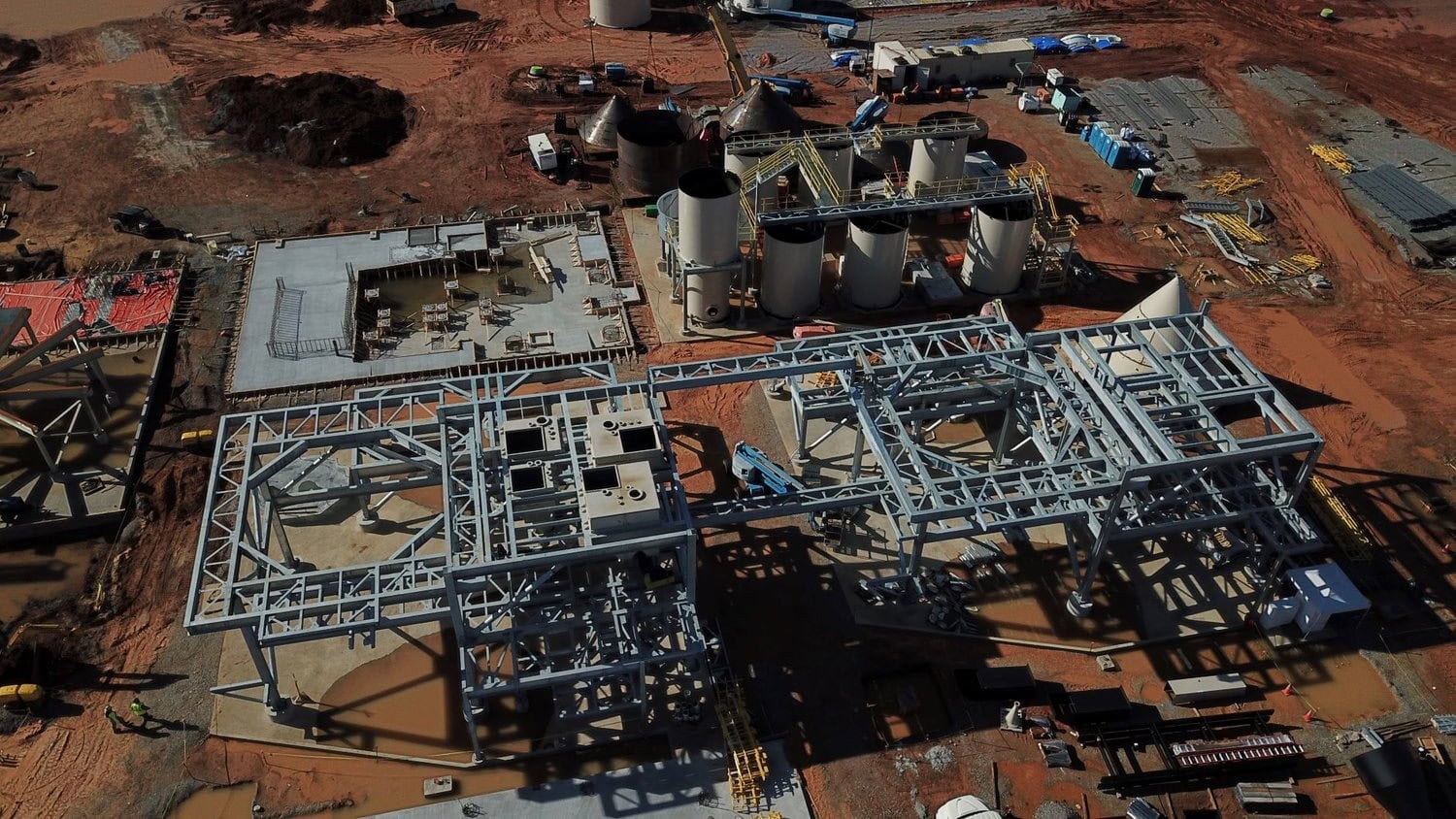 Drone shot of the plant location after work has been completed.