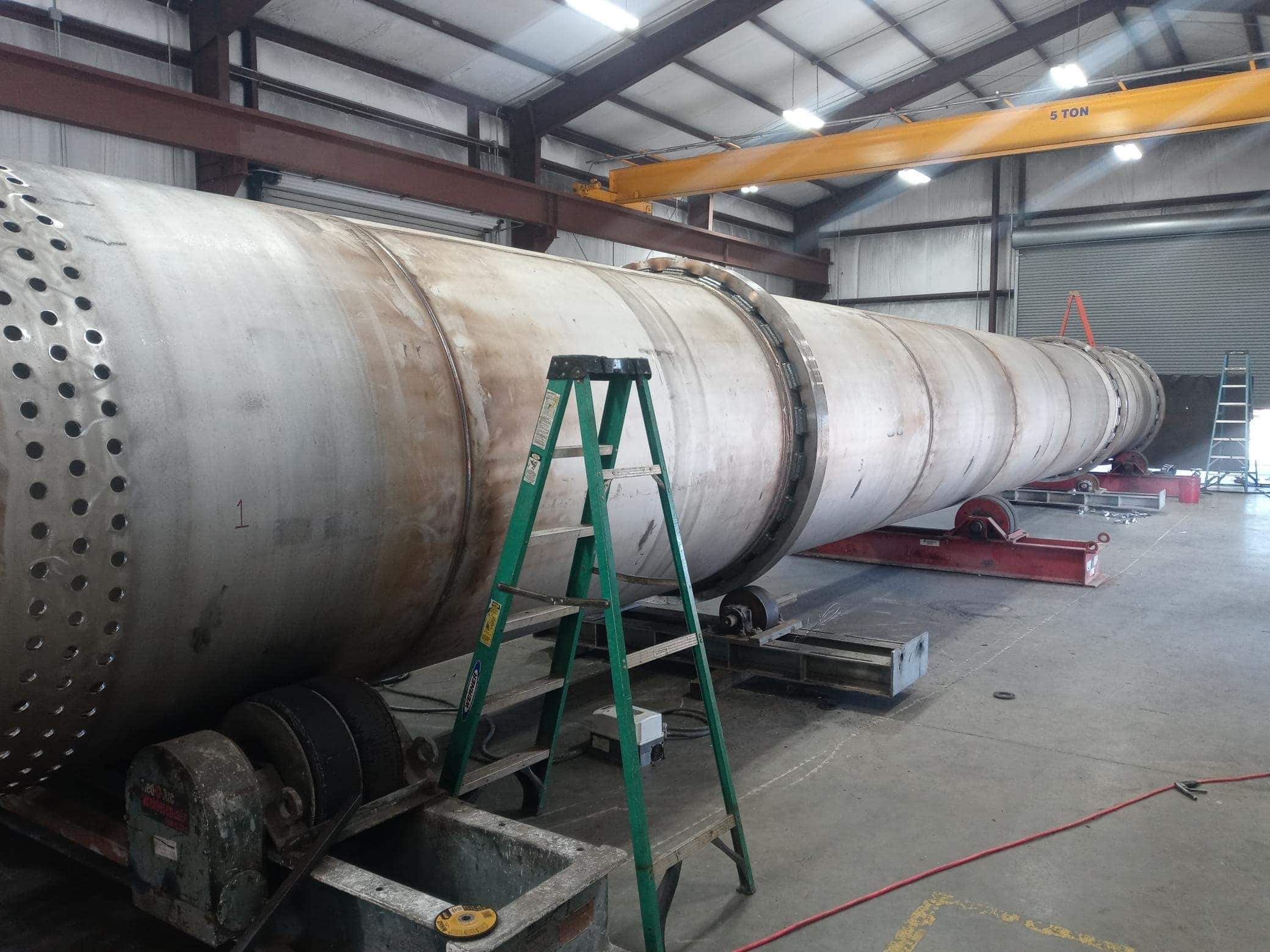 Rotary Vessel onsite at a plant